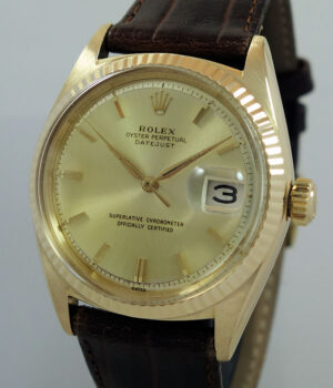 Vintage 1964 ROLEX 1601 Datejust 36mm 18k Gold, Fluted Bezel Circa 1964 From Original owner!