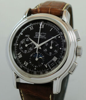 Zenith El Primero Chronomaster T 40mm Steel Chrono, Calendar & Moonphases 01.0240.410/21