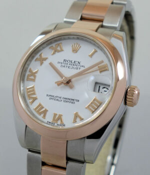 Rolex Datejust 31mm Everose & Steel 178241 White-Roman dial Box & Card *Coming Soon*