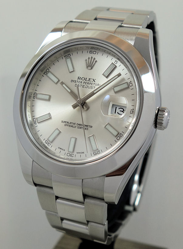 DSC03405 Rolex Datejust II 116300 Silver dial Box & Card 2014