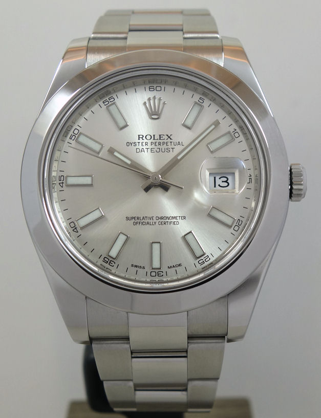 DSC03407 Rolex Datejust II 116300 Silver dial Box & Card 2014