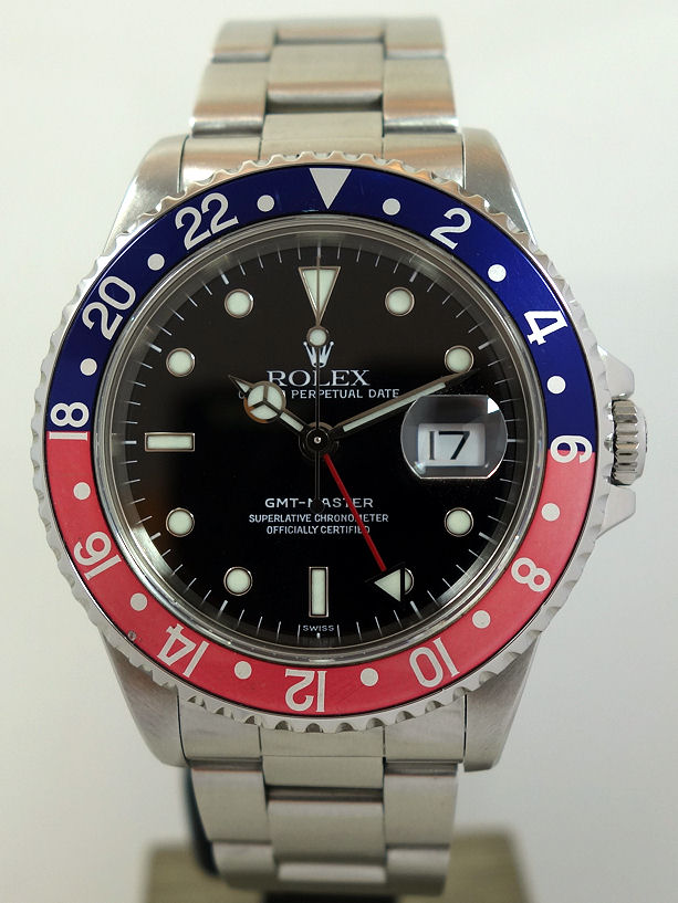 DSC03497 ROLEX GMT MASTER "Pepsi" 16700 Box & Papers 1999