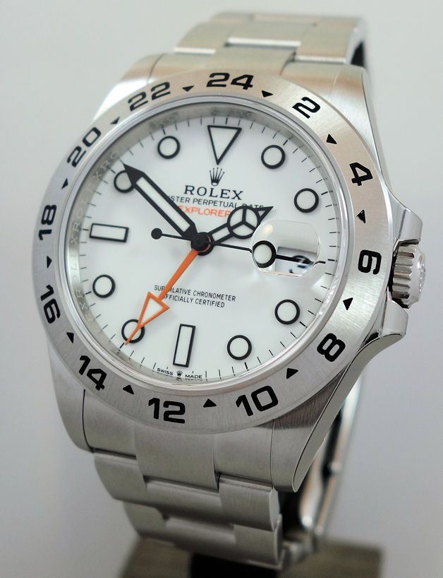 DSC03761 Rolex Explorer II Polar White dial 226570 New Style Box & Card 2025