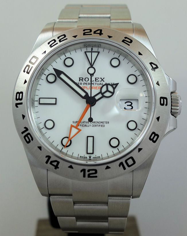 DSC03767 Rolex Explorer II Polar White dial 226570 New Style Box & Card 2025