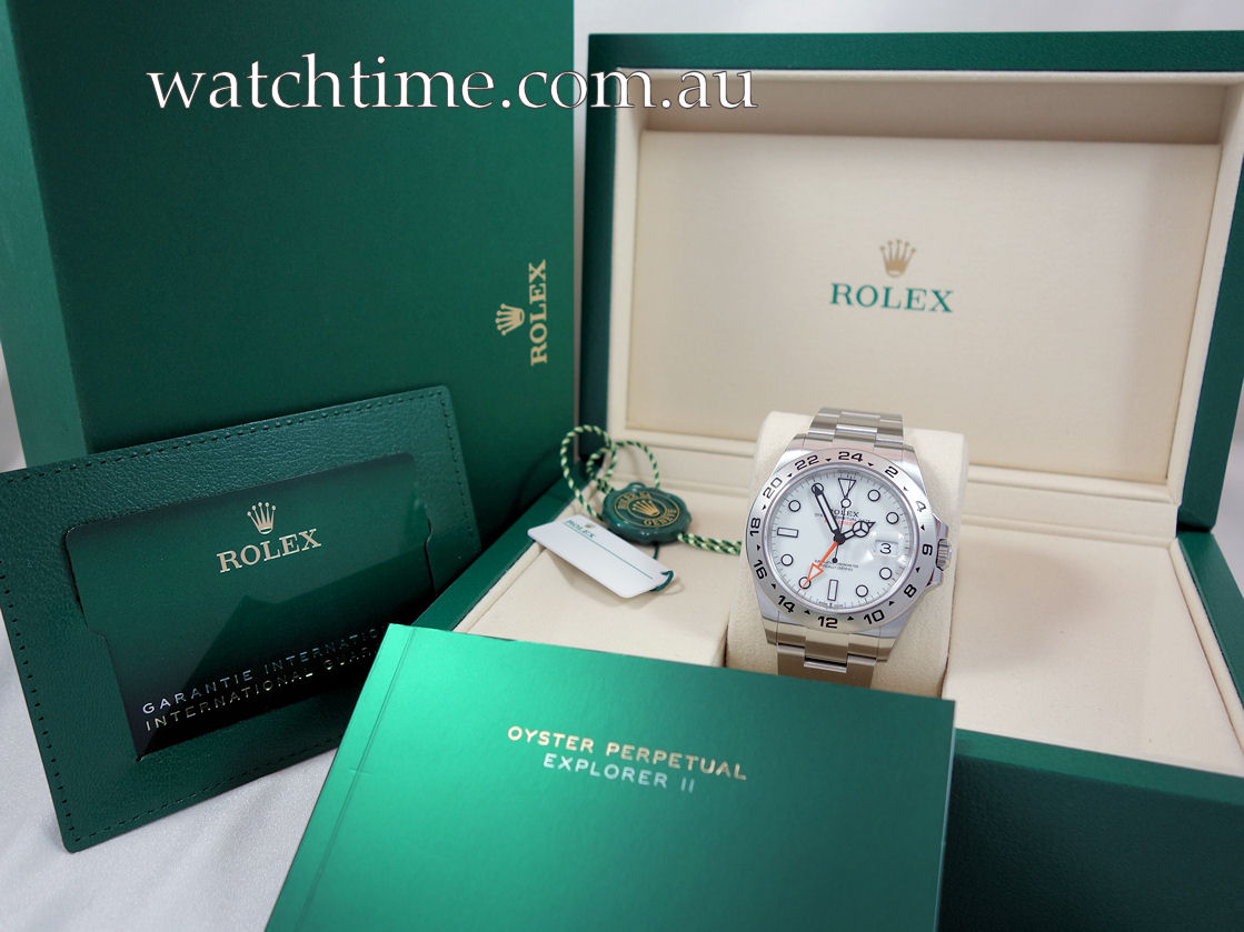 DSC03780 Rolex Explorer II Polar White dial 226570 New Style Box & Card 2025