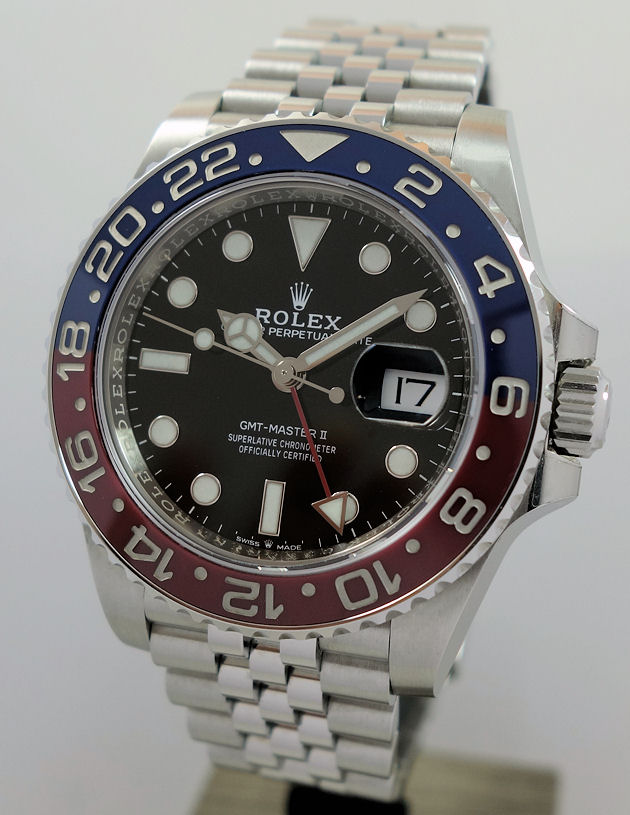 DSC04229 ROLEX GMT II "PEPSI" on Jubilee 126710BLRO Box & Card