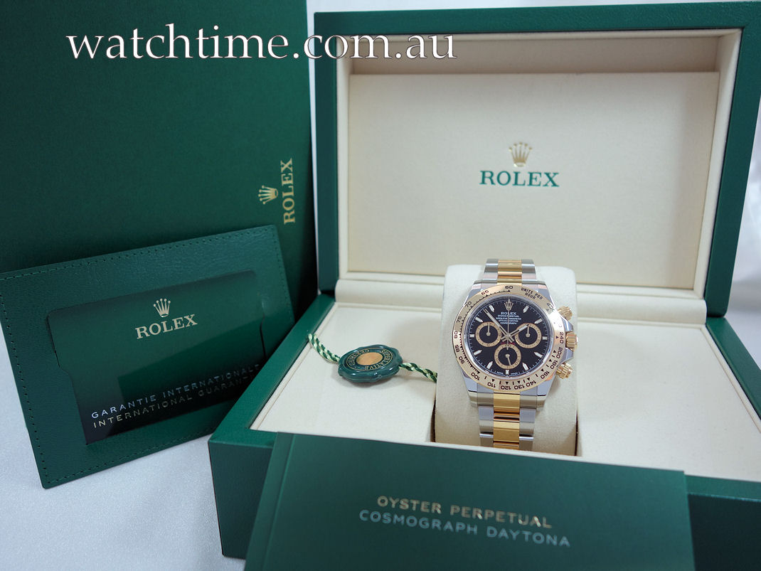 DSC04769 Rolex Daytona 18k & Steel, Black Dial 126503 Box & Card Sep 2025