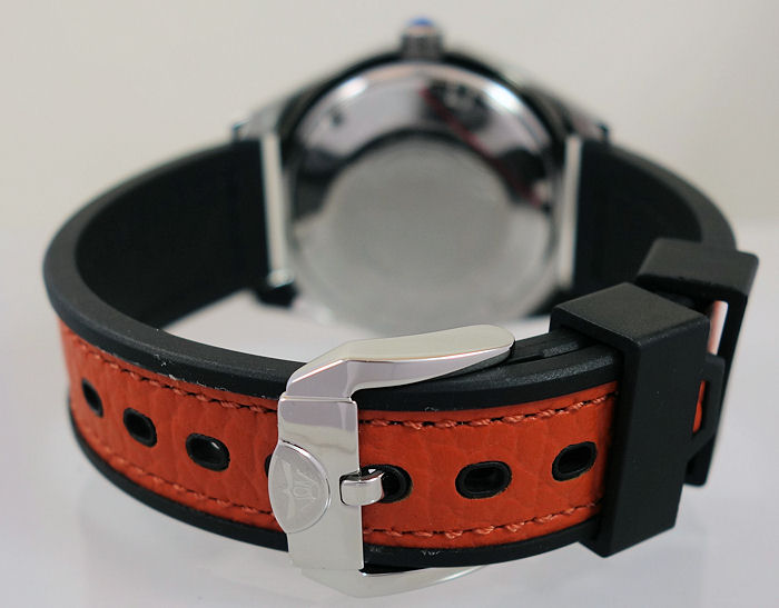 DSC04961 Squale Matic S 39.5mm Steel, Orange Hydroleather MATICBKOBK.RLOR