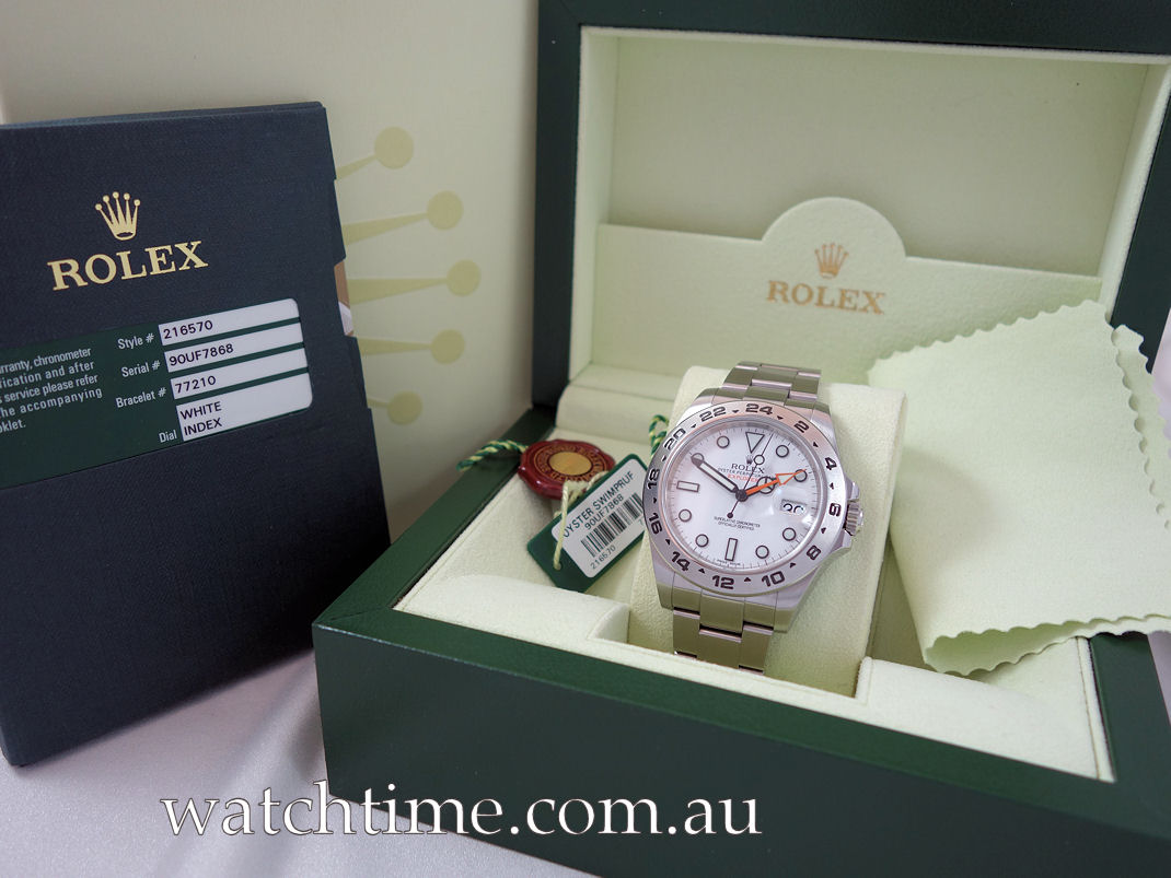 DSC05073 Rolex Explorer II Polar White-dial 216570 Box & Card