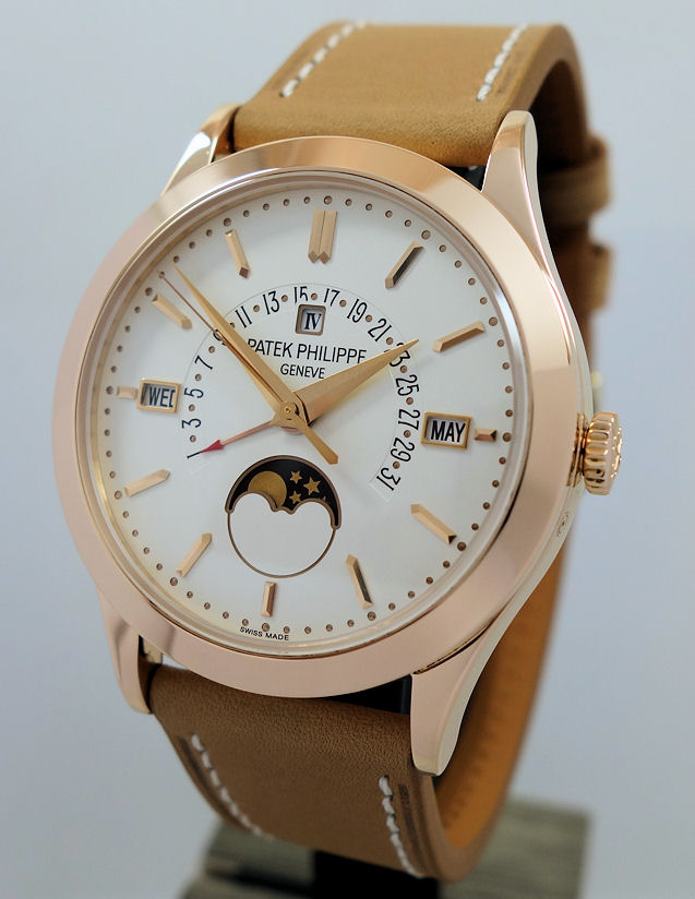 DSC05231 PATEK PHILIPPE 5496R-001 Perpetual Calendar Retrograde Moonphases 18k Rose-Gold Box & Papers