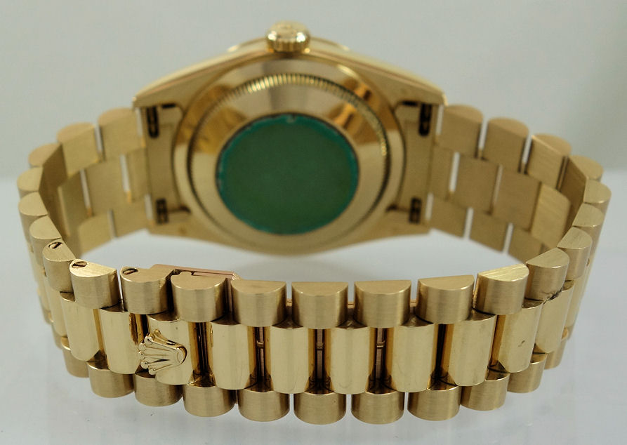 DSC05276 1992 ROLEX 18k President Day-Date 18238 Blue Diamond-dial. Rolex Warranty Papers