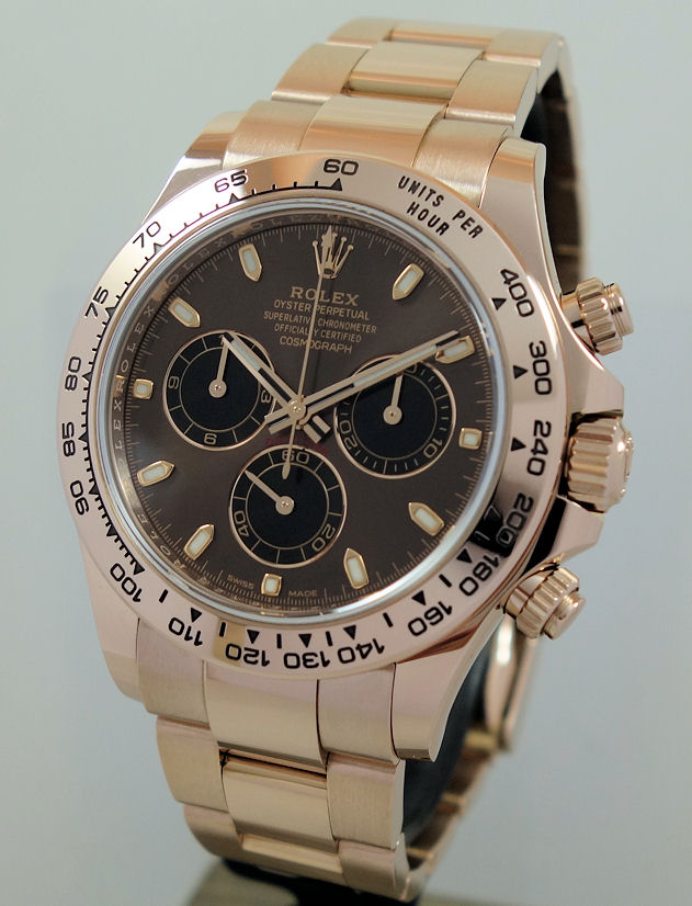 DSC05305 Rolex Daytona 18ct Everose 116505 Chocolate & Black dial 2022 Box & Card