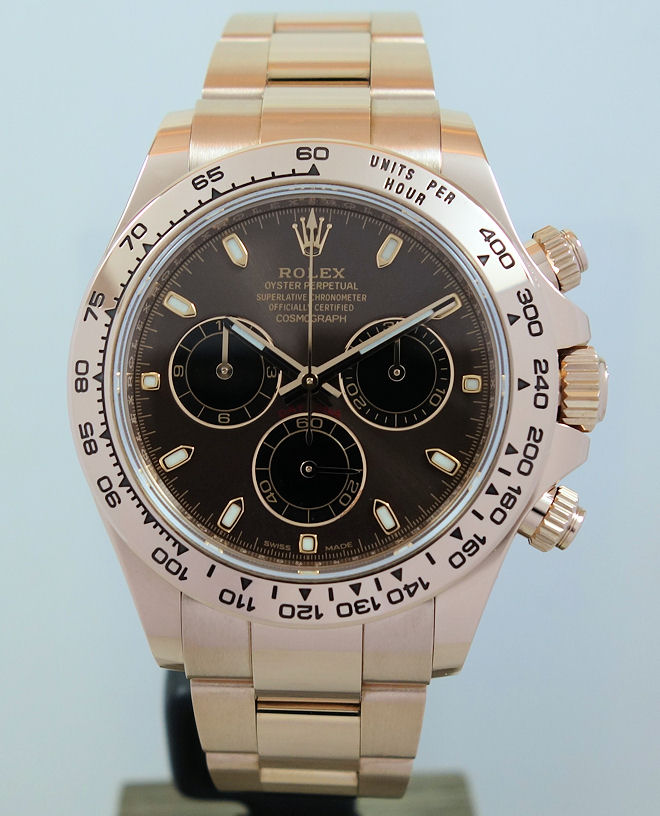 DSC05308 Rolex Daytona 18ct Everose 116505 Chocolate & Black dial 2022 Box & Card