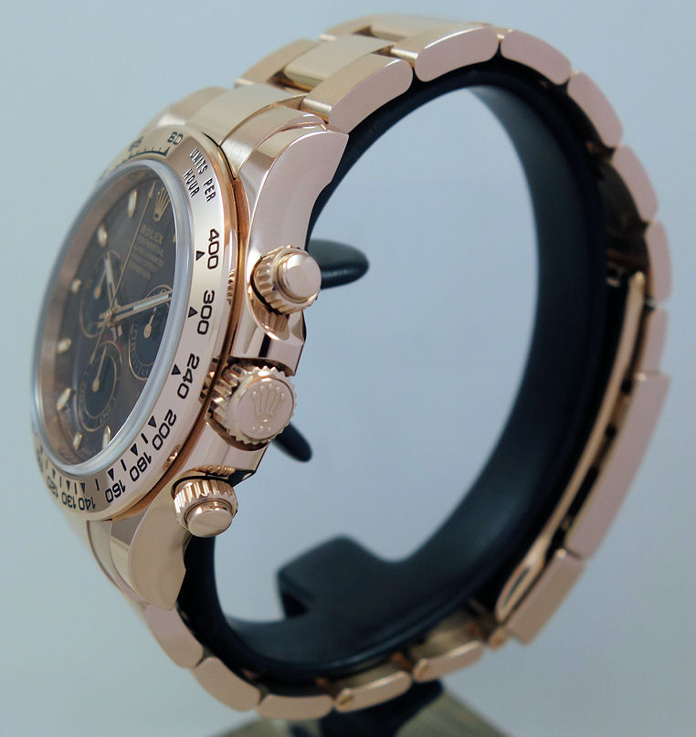 DSC05314 Rolex Daytona 18ct Everose 116505 Chocolate & Black dial 2022 Box & Card