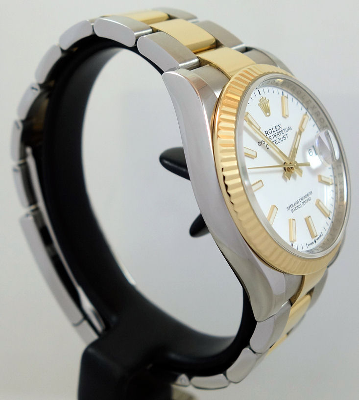 DSC05434 Rolex Datejust 36mm Steel & 18k White Dial 126233 Box & Card