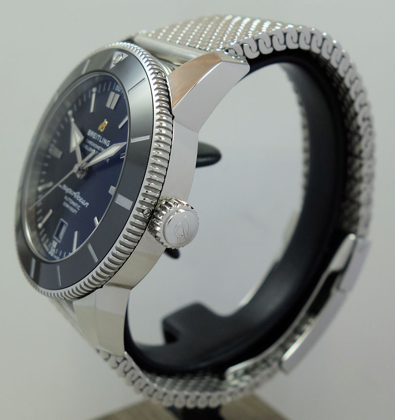 DSC05730 Breitling SUPEROCEAN HÉRITAGE B20 46mm Black-dial on Mesh AB2020 July 2024