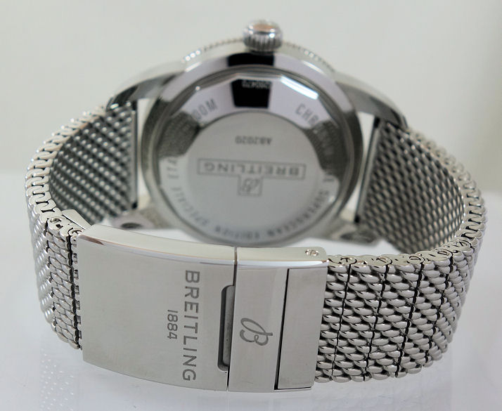 DSC05734 Breitling SUPEROCEAN HÉRITAGE B20 46mm Black-dial on Mesh AB2020 July 2024