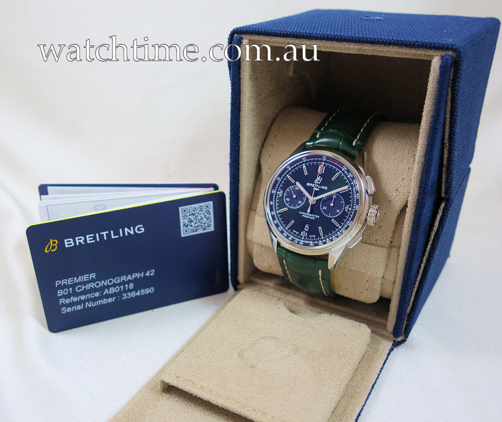 DSC05754 Breitling PREMIER B01 CHRONOGRAPH Bentley Racing GREEN dial AB0118 July 2024