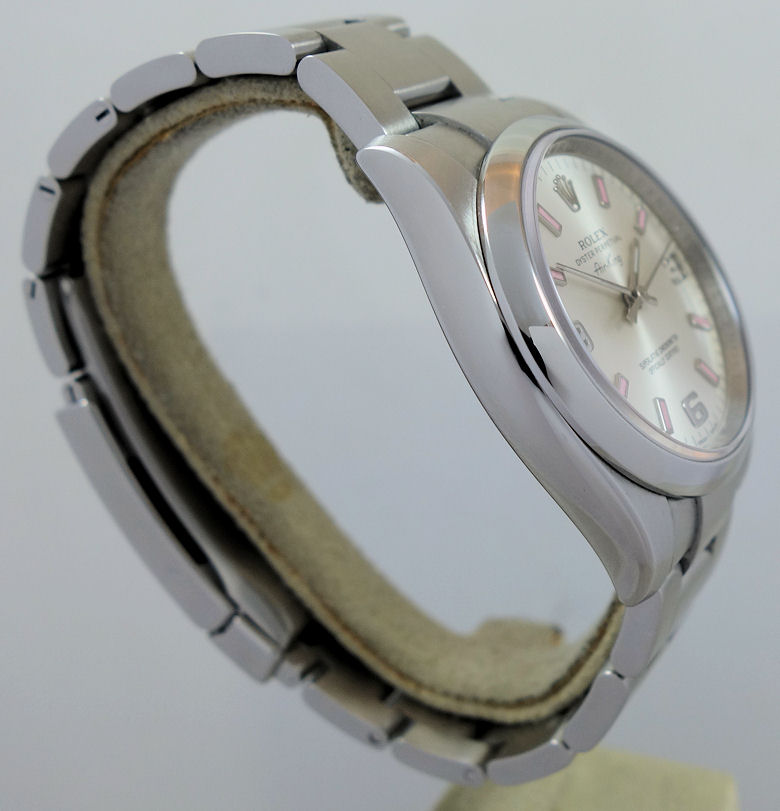 DSC05765 ROLEX Air-King 114200 Silver "Explorer" dial with Pink indexes