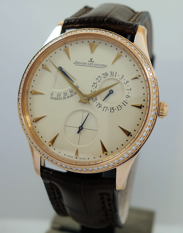 DSC05776 Jaeger-LeCoultre Master Ultra Thin Réserve de Marche Q1372501 18k Rose-Gold & Diamond Bezel