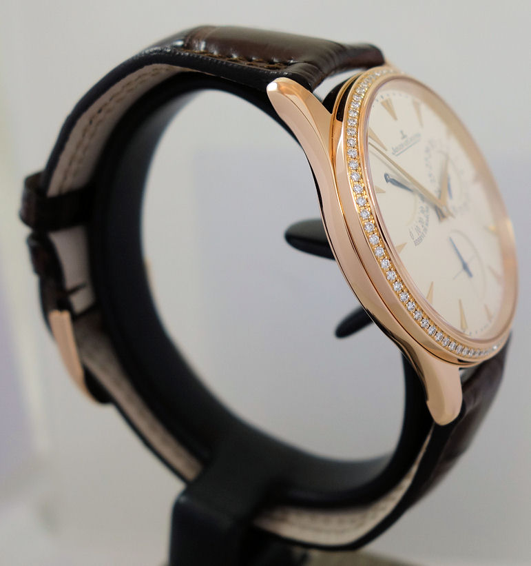 DSC05785 Jaeger-LeCoultre Master Ultra Thin Réserve de Marche Q1372501 18k Rose-Gold & Diamond Bezel
