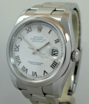 Rolex Datejust 36mm 116200 White Roman-dial