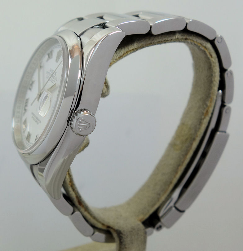 DSC05922 Rolex Datejust 36mm 116200 White Roman-dial