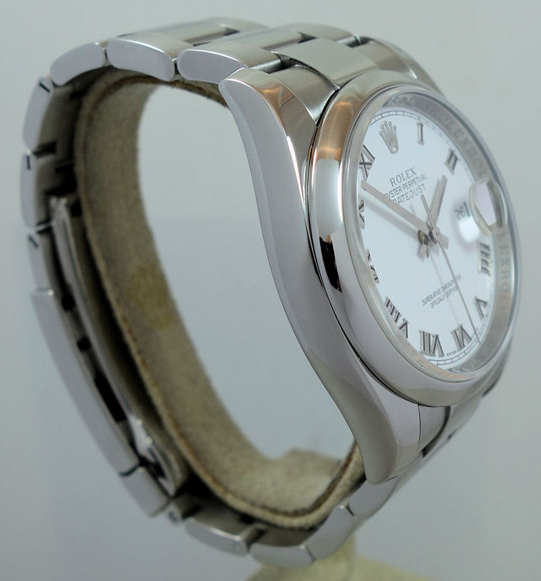 DSC05925 Rolex Datejust 36mm 116200 White Roman-dial