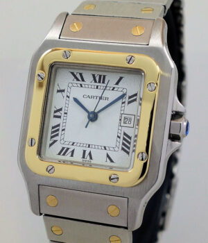 Men's Cartier SANTOS DE CARTIER 1172961 Steel & 18k Medium-size
