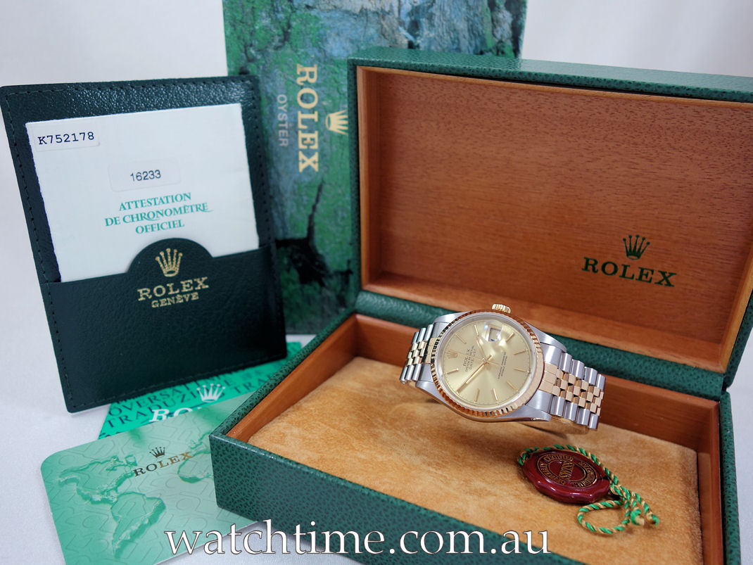 DSC05990 Rolex Datejust 36 Steel & 18k Yellow-Gold 2002 Box & Papers 16233