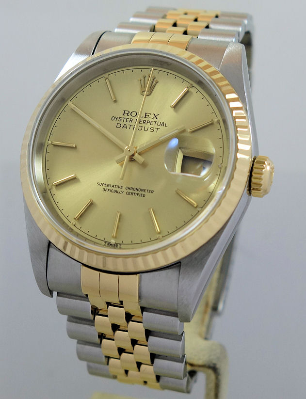 DSC05999 Rolex Datejust 36 Steel & 18k Yellow-Gold 2002 Box & Papers 16233
