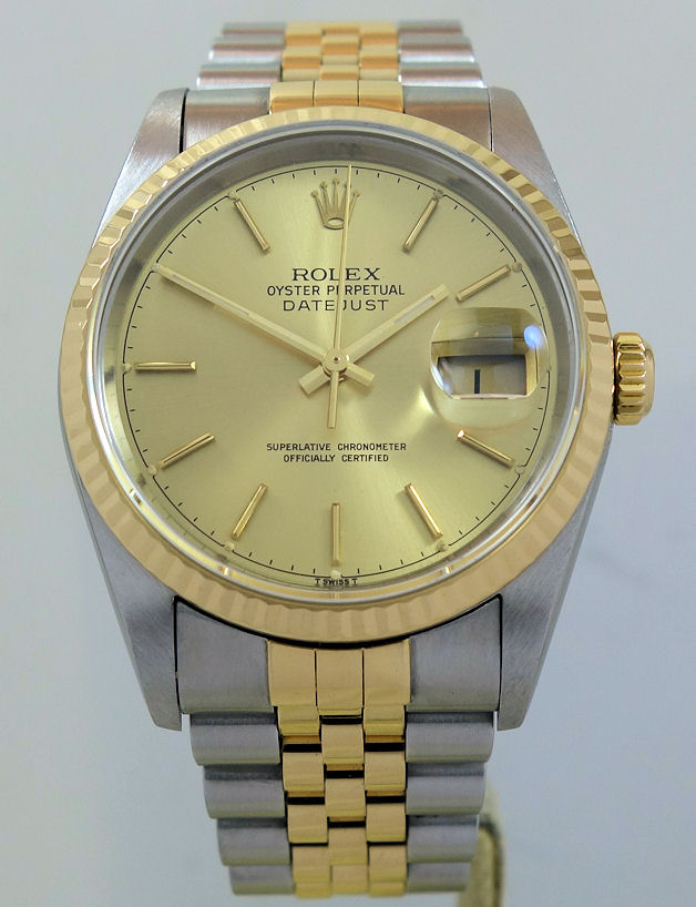 DSC06001 Rolex Datejust 36 Steel & 18k Yellow-Gold 2002 Box & Papers 16233