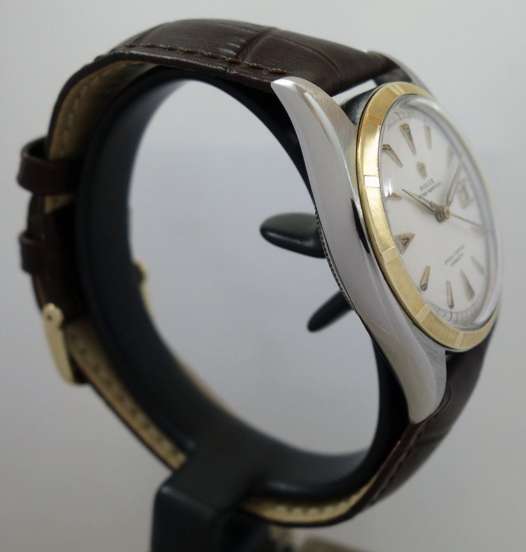 DSC08331 Vintage 1952 ROLEX Datejust 36 "Ovettone" Gold & Steel 6105