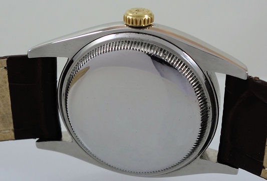 DSC09139 Vintage 1952 ROLEX Datejust 36 "Ovettone" Gold & Steel 6105