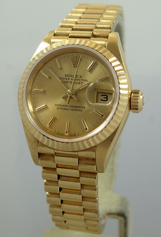 DSC06233 Rolex Lady-Datejust 18k Yellow-Gold 69178 Box & Papers