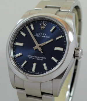Rolex Oyster Perpetual 34  Blue-dial  124200