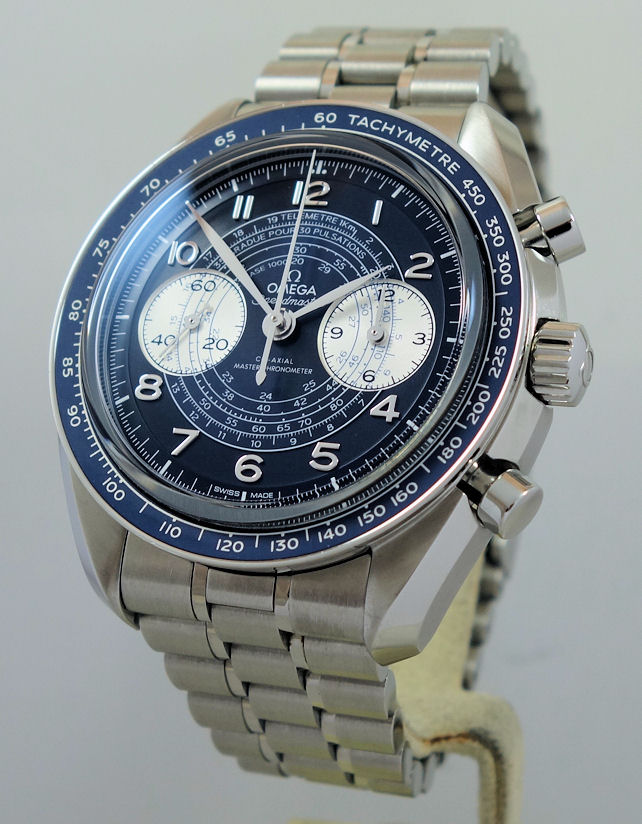 DSC06327 Omega Speedmaster Chronoscope Blue-dial 329.30.43.51.03.001 B&P 2025 $7,000 Off Retail !
