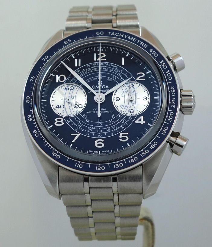 DSC06330 Omega Speedmaster Chronoscope Blue-dial 329.30.43.51.03.001 B&P 2025 $7,000 Off Retail !