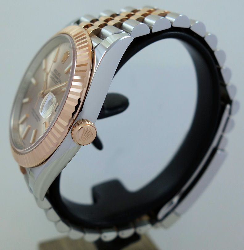 DSC06709 Rolex Datejust 41 Everose & Steel Jubilee Sundust dial 126331 Box & Card 2023