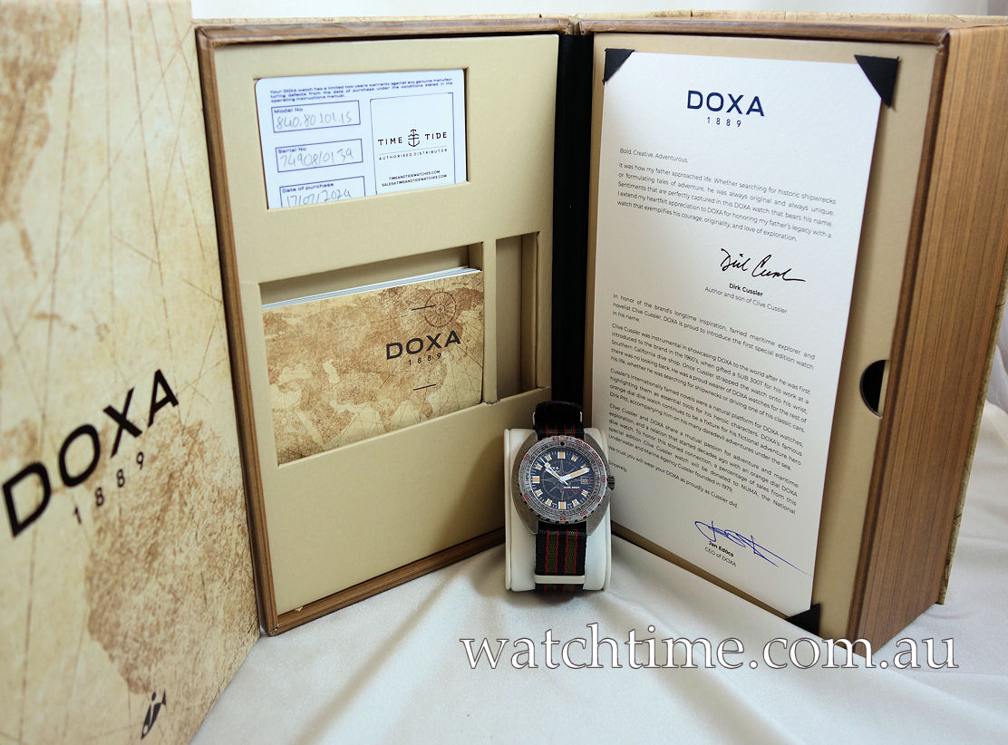 DSC06838 DOXA Sub 300T Clive Cussler Automatic 42mm 840.80.10.15 Ltd. Edn. # 43/93