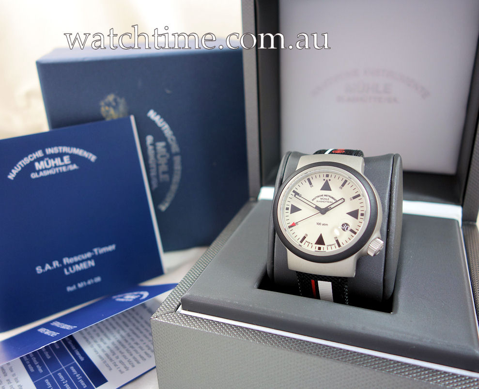 DSC06803 MÜHLE-GLASHÜTTE S.A.R. Rescue-Timer LUMEN M1-41-08-KB Ø 42 mm.