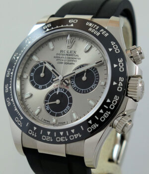 Rolex Cosmograph Daytona 116519LN  18k White-Gold Oysterflex Box & Card Full Rolex Service