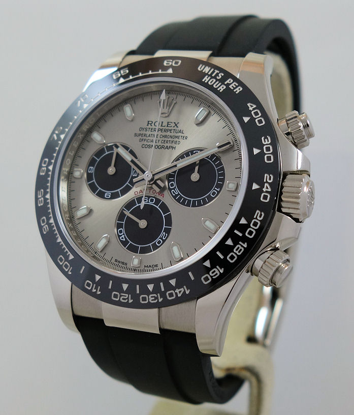 DSC06859 Rolex Cosmograph Daytona 116519LN 18k White-Gold Oysterflex Box & Card Full Rolex Service