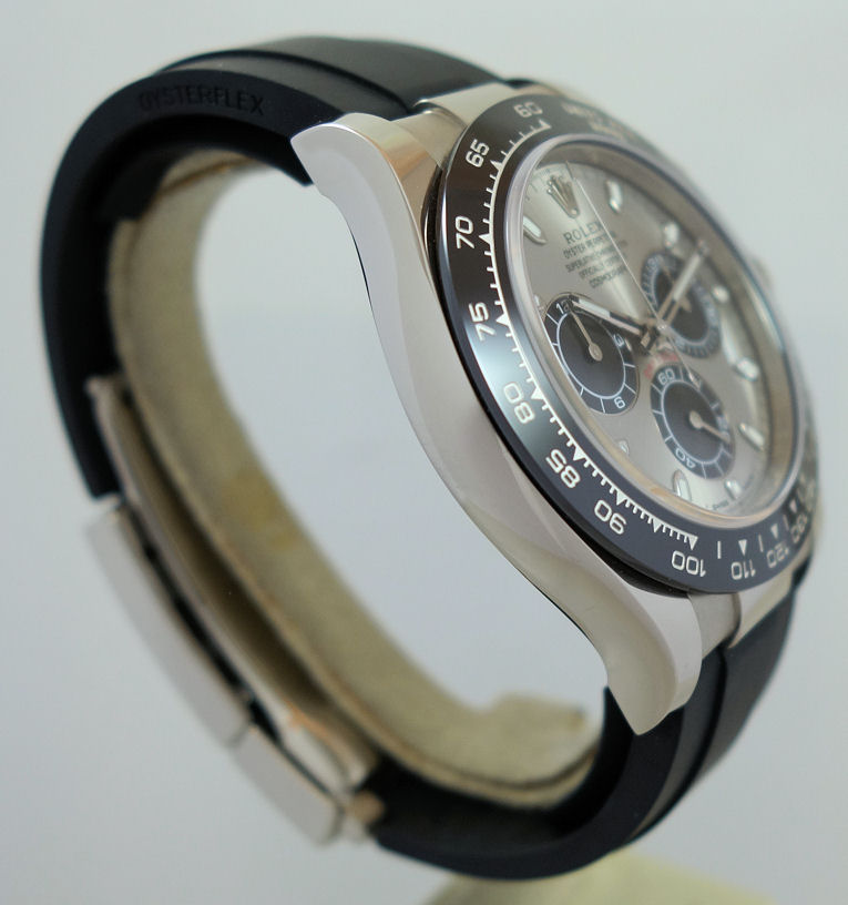 DSC06867 Rolex Cosmograph Daytona 116519LN 18k White-Gold Oysterflex Box & Card Full Rolex Service