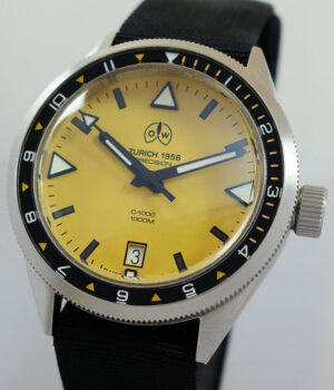 OW Ollech & Wajs C-1000 Y Steel 40mm Yellow-dial Swiss Automatic
