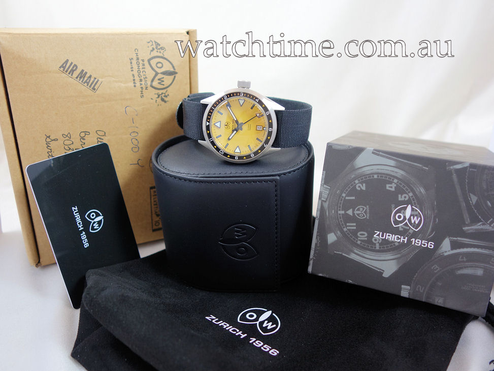 DSC06919 OW Ollech & Wajs C-1000 Y Steel 40mm Yellow-dial Swiss Automatic
