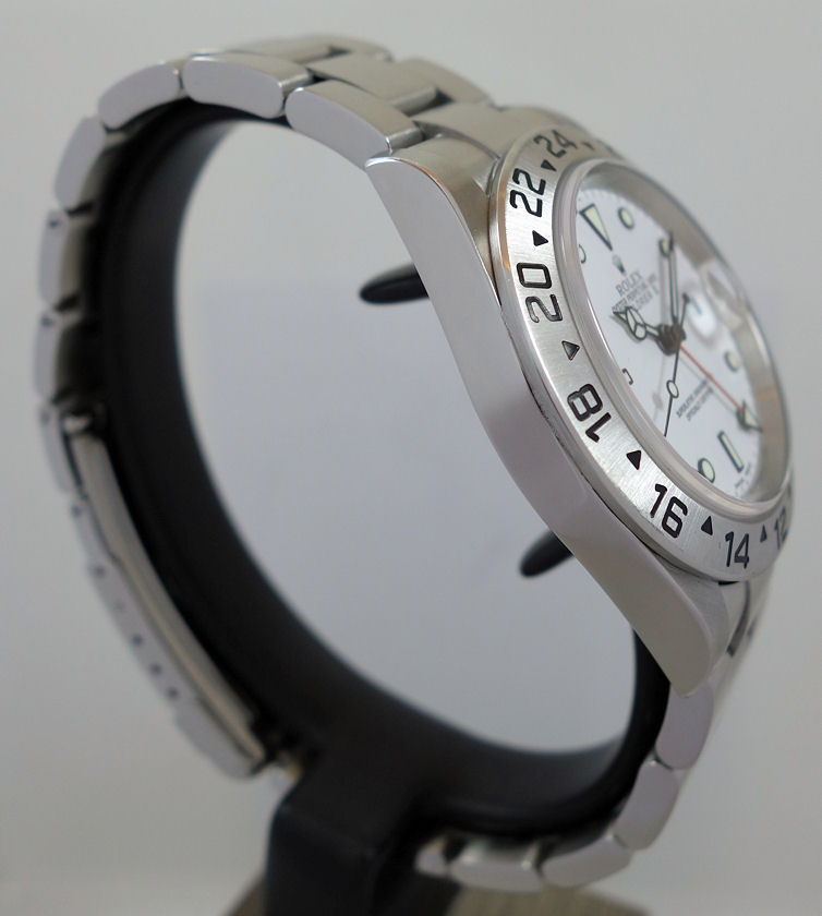 DSC07166 Rolex Explorer II 16570 POLAR White-dial 2005 Full Set!