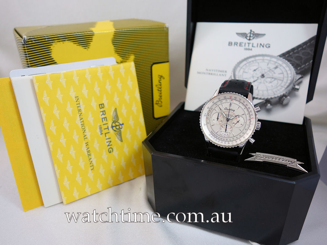 DSC07200 BREITLING Navitimer Montbrillant A30030 Steel 38mm Box & Papers
