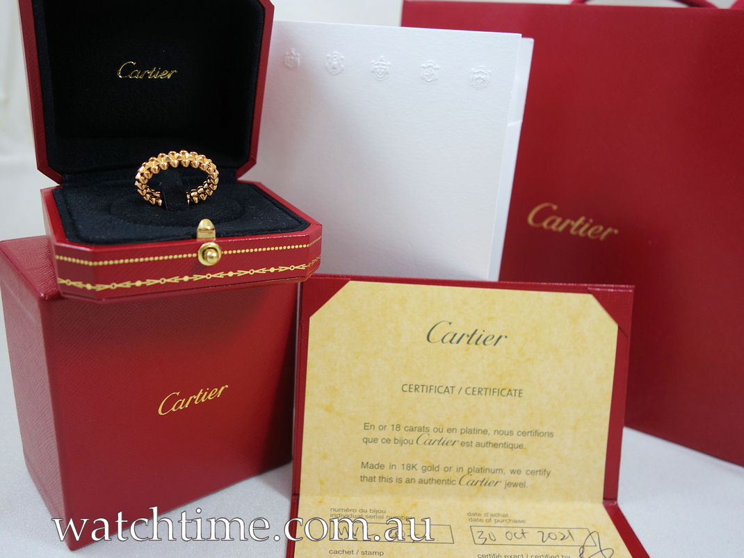 DSC07293 CARTIER CLASH Ring 18k Rose-Gold Small B4229852 Box & Papers Size 56