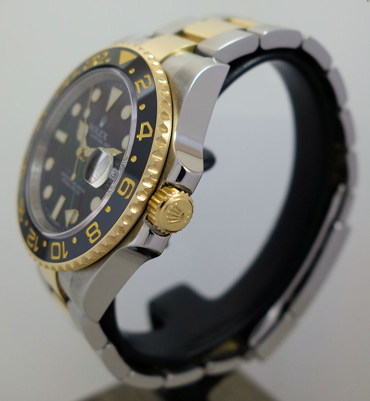 DSC07388 Rolex GMT Master II 18k Yellow-Gold & Steel 116713LN Box & Card 2011